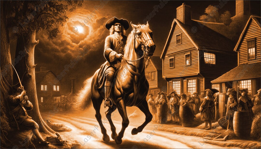 Paul Rover Graphics Paul Revere Laser Engrave Image | Laser Burn PNG File | 3D Laser Ready ...