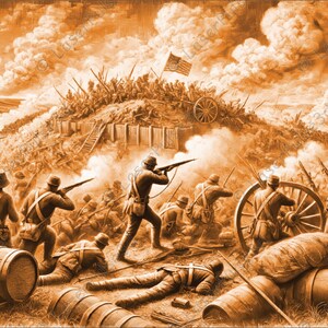 Battle Of Bunker Hill Laser Engrave Image | Laser Burn PNG File | 3D Laser Ready File | High Resolution Photo | 3D Illusion Graphics