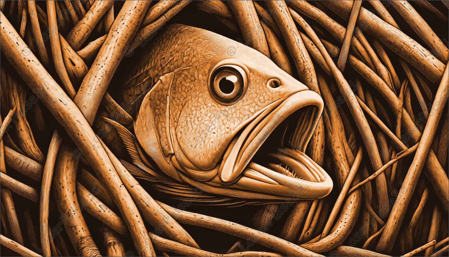 Snapper Graphics Mangrove Snapper Laser Engrave Image | Laser Burn PNG File | 3D Laser ...