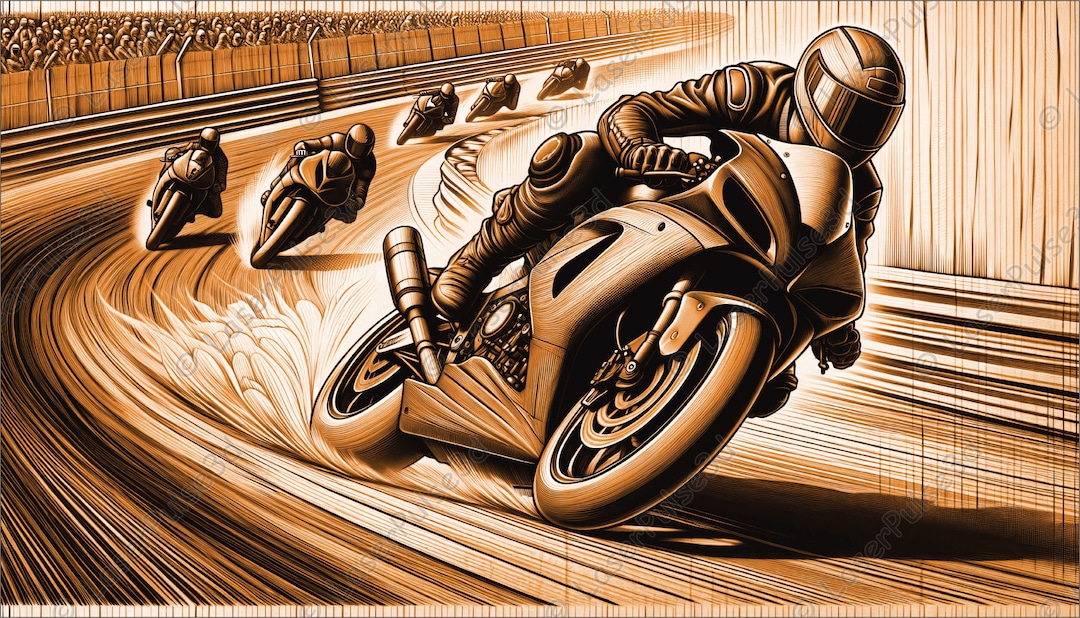 Motocycle Racer Laser Engrave Image | Laser Burn PNG File | 3D Laser ...