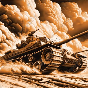Tank Crew Rugged Land Laser Engrave Image | Laser Burn PNG File | 3D Laser Ready File | High Resolution Photo | 3D Illusion Graphics