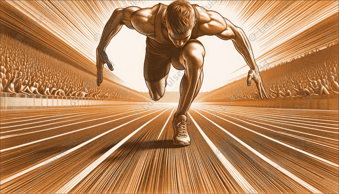 Track Sprinter Laser Engrave Image | Laser Burn PNG File | 3D Laser ...