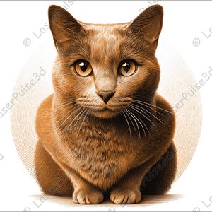 Russian Blue Laser Engrave Image | Laser Burn PNG File | 3D Laser Ready File | High Resolution Photo | 3D Illusion Graphics