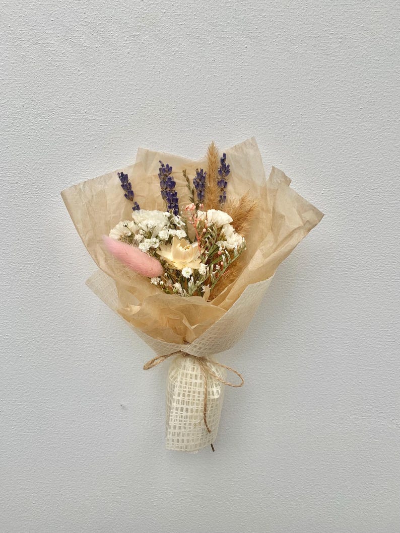 Magnet Mini Dried Flower Bouquet Pastel Wedding Party Favors Wildflower ...