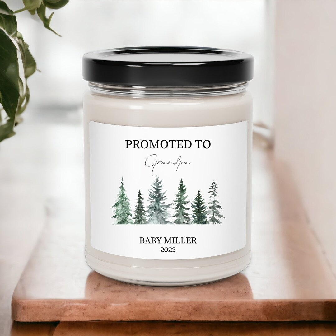 Custom Grandpa Candle New Grandpa Pregnancy Announcement Etsy