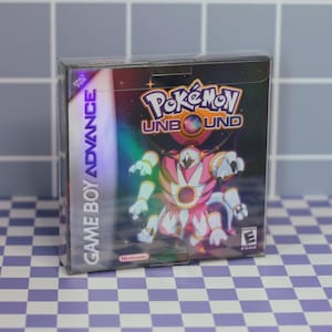 Pokémon Unbound GBA – niestandardowy kartridż + pudełko kolekcjonerskie (bez RTC)