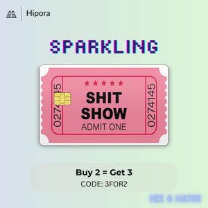 Shit Show Ticket Glanzende sprankelende creditcardskin