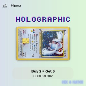 Skinsticker Lugia holografisch effect creditcard bankpas