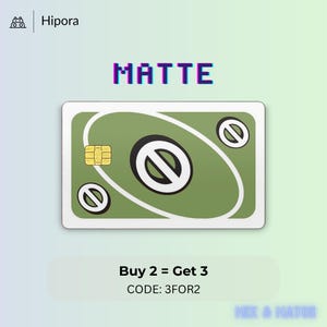 Capa para cartão de crédito verde pastel inspirada no jogo de cartas UNO