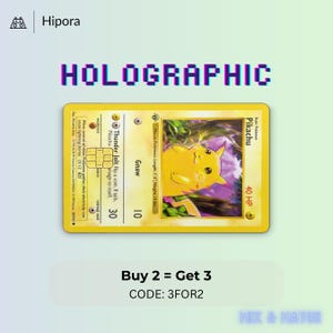 Skinsticker Pikachu-creditcard met holografisch effect