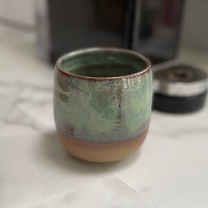 hand made ceramic tumbler turquoise