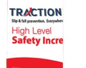May include: A clear plastic spray bottle with a red and white label that says "TRACTION Slip & fall prevention. Everywhere. High Level Safety Increase". The label also includes a list of features and the text "Made in China".
