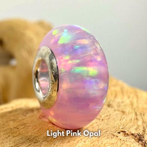 Contas de Opala com Pingente de Gema Branca, Presente para ela, serve para Pulseira Europeia com inserção de prata, Joias Preciosas Mais Vendidas Trollbead presente para mamãe