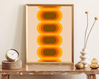 Póster de los años 70, arte mural de los años 70, descarga digital, arte mural moderno de mediados de siglo, decoración de los años 70, impresión retro, arte mural retro