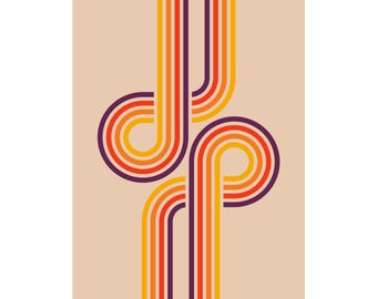 poster anni '70, poster retrò, midcentury modern, arte murale anni '70, anni '70, arredamento per la casa anni '70, arredamento per la casa retrò, arte murale retrò, onda anni '70, stampa anni '70