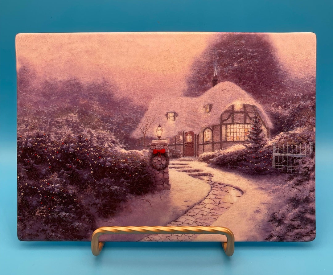 Thomas Kinkade's christmas Cottage of Joy Limited Edition Rectangular