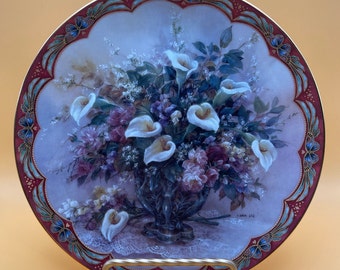 Lena Liu “Miniature Mermaids“ 8&quot; round porcelain collector&#39;s plate.  1994 W.S. George China- Bradford Exchange Flower Fairies collection.