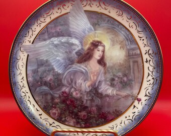 Lena Liu “On Loving Wings “ plate.  1998 Angelic Visions Lenox and Bradford Exchange collector&#39;s plate.