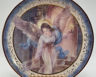 Lena Liu “On Gentle Wings “ plate.  1998 Angelic Visions Lenox and Bradford Exchange collector&#39;s plate.
