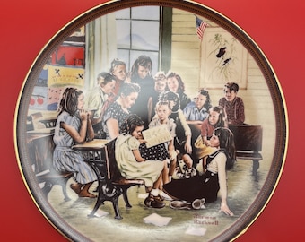 Norman Rockwell "The Story Hour" porcelain collector's plate.