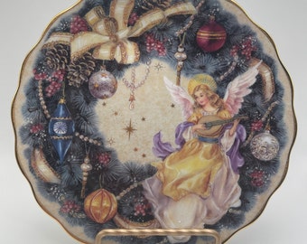 Lena Liu “Yuletide “ plate.  1996 Holiday Angels Bradford Exchange collector&#39;s plate.