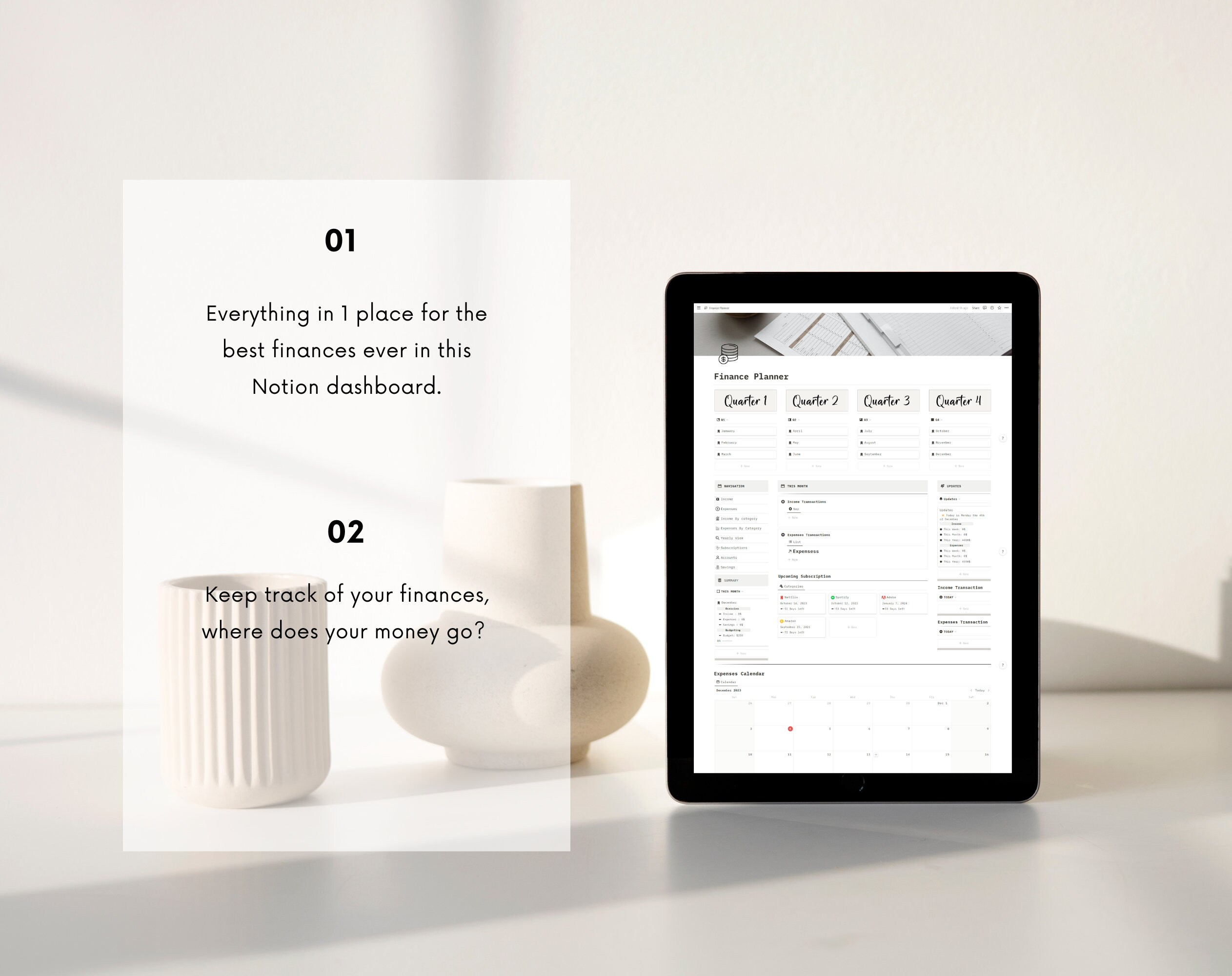 Notion Template Personal Finance Tracker Budget Tracker | Income and ...