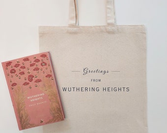 Emily Bronte WUTHERING HEIGHTS Tote Bag | Bronte Sisters Literary Gift | Ideal for Romance Readers | Regency Era Gift | Bookish Merch