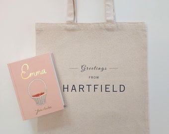 Jane Austen Emma HARTFIELD Tote Bag | Literary Gift for Bookworms | Ideal for Romance Readers | Regency Era Gift | Bookish Merch