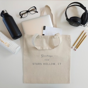 Gilmore Girls STARS HOLLOW CT Tote | Halloween Bag | Fans of Rory Lorelai & Emily Gilmore | Cozy Fall Aesthetic Bag | Luke's Diner Merch image 2