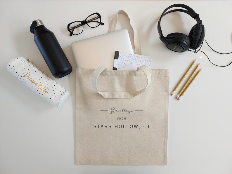 Gilmore Girls STARS HOLLOW CT Tote | Halloween Bag | Fans of Rory Lorelai & Emily Gilmore | Cozy Fall Aesthetic Bag | Luke's Diner Merch image 2