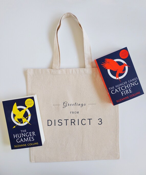 The Hunger Games DISTRICT 3 Tote | Perfect Gift for Peeta Mellark and Katniss Everdeen Fans | Mockingjay Merch | Fantasy Reader Bookish Bag