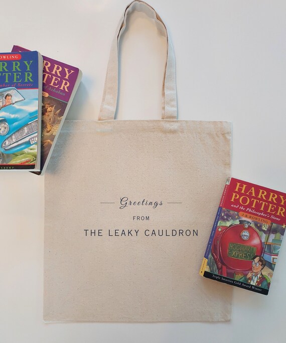 Harry Potter The LEAKY CAULDRON Tote Bag | Ideal Bookish Hogwarts Gift for JK Rowling Fans | Gryffindor Hufflepuff Ravenclaw Slytherin Merch