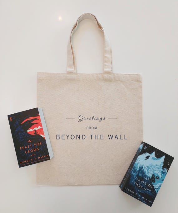 Game of Thrones BEYOND The WALL Tote | House Stark Winter Is Coming Merch | Ideal Gift for GOT Fans | Mother of Dragons Gift | Jon Snow Bag