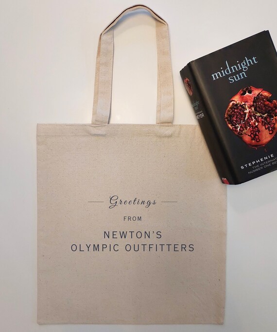 Twilight NEWTON'S OLYMPIC OUTFITTERS Tote | Twilight Saga Merch | Edward Cullen Bella Swan Gift | Halloween Bag | Forks Tote | Bookish Gift