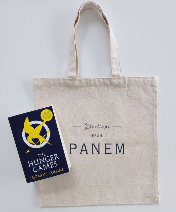 The Hunger Games PANEM Tote Bag | Perfect Gift for Peeta Mellark and Katniss Everdeen Fans | Mockingjay Merch | Fantasy Reader Bookish Bag