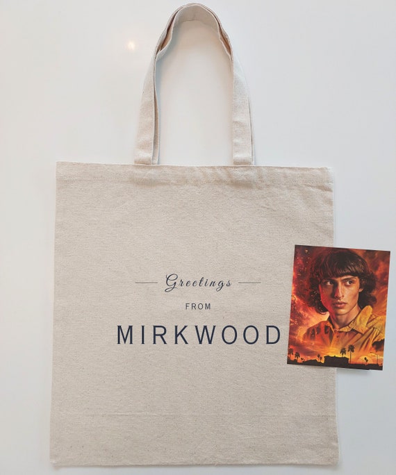 Stranger Things MIRKWOOD Tote Bag | 80s Retro Nostalgia Gift | Steve Harrington Merch | Halloween Bag | Netflix Merchandise | Hawkins Art