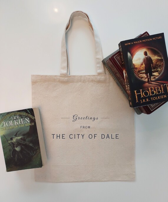 The Hobbit CITY of DALE Tote | Perfect Gift for Tolkien Fans | LOTR Merch | Middle Earth Bag for Fantasy Book Reader | Hobbit Cozy Aesthetic