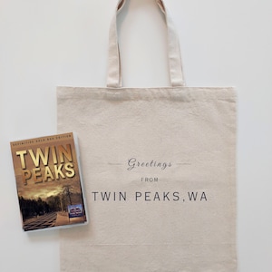 Torba z filmu „TWIN PEAKS, WA” | Prezent z filmu „David Lynch” | Gadżety z „Twin Peaks” | Torba Laury Palmer | Prezent dla fana Dale’a Coopera | Nostalgia za serialami telewizyjnymi z lat 90. | Torba na Halloween