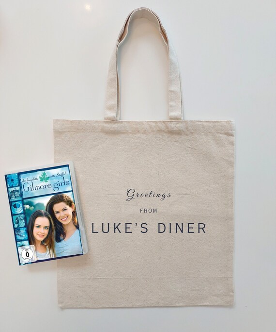 Gilmore Girls LUKE'S DINER Tote Bag | Ideal Gift for Stars Hollow Souvenir | Fans of Rory Lorelai & Emily Gilmore | Cozy Fall Aesthetic Bag