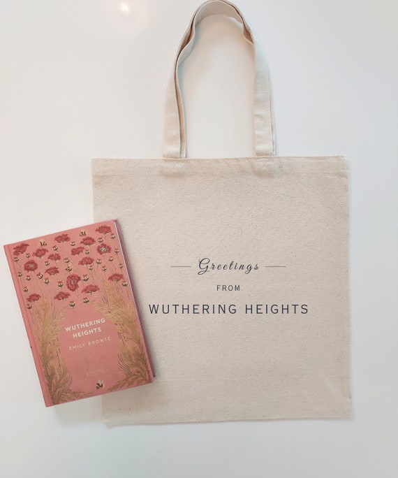 Emily Bronte WUTHERING HEIGHTS Tote Bag | Literary Gift for Bookworms | Ideal for Romance Readers | Bookish Merch | Bronte Sisters Fan
