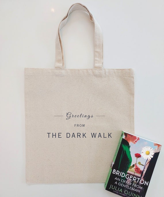 Bridgerton DARK WALK Tote Bag | Regency Era Gift | Lady Whistledown Wedding | Bachelorette Party | Polin Merch | Romance Reader Book Bag