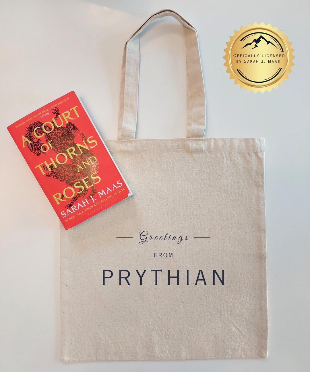 G2TUP Rhysand Azriel Cassian Tote Bag – Thorns And Roses Canvas Reusable Shopping Bag, ACOTAR Fan Gift
