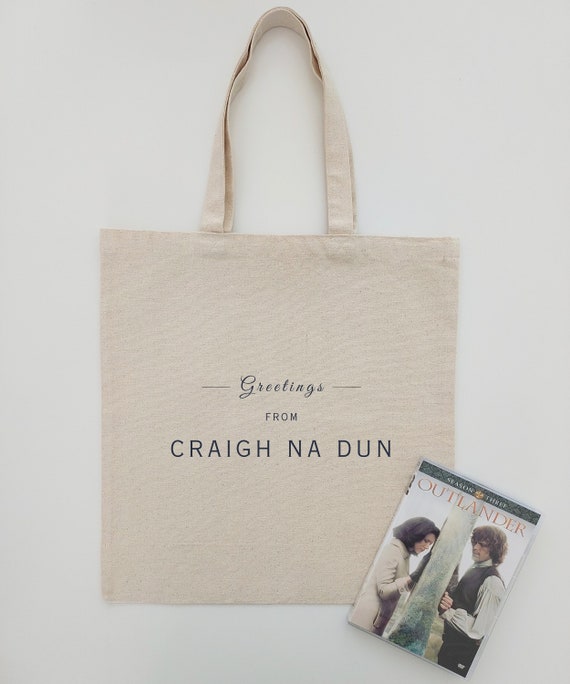 Outlander CRAIGH NA DUN Tote Bag | Jamie Fraser Gifts | Sassenach Clan Fraser Merch | Scottish Souvenir Gift | Fans of Diana Gabaldon Books