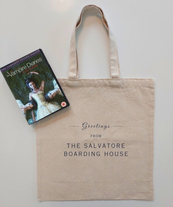 Vampire Diaries SALVATORE BOARDING HOUSE Tote | Vampire Diaries Merch | Mystic Falls Bag | Elena Gilbert Tote | Halloween Bag | Bookish Gift