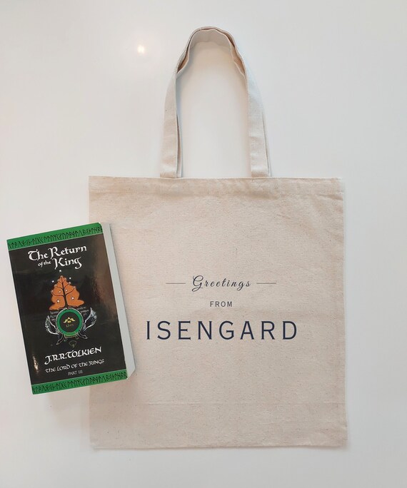 Lord of the Rings ISENGARD Tote | Perfect Gift for Tolkien Fan | LOTR Merch | Middle Earth Bag for Fantasy Reader | Hobbit Cozy Aesthetic
