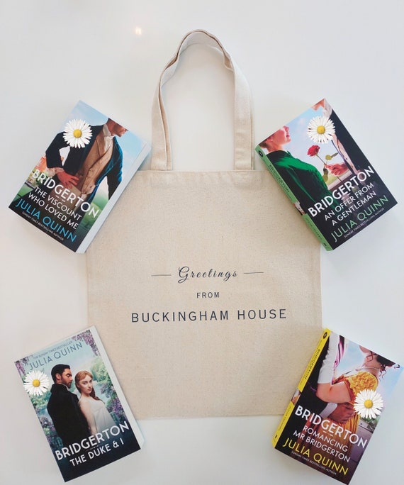 Bridgerton BUCKINGHAM HOUSE Tote | Regency Era Gift | Lady Whistledown Wedding | Bachelorette Party | Polin Merch | Romance Reader Book Bag