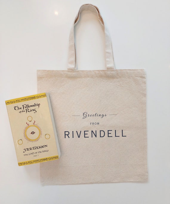 Lord of the Rings RIVENDELL Tote | Perfect Gift for Tolkien Fan | LOTR Merch | Middle Earth Bag for Fantasy Book Reader | Hobbit Aesthetic
