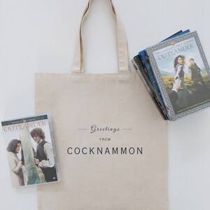 Outlander COCKNAMMON Tote Bag | Jamie Fraser Gifts | Sassenach Clan Fraser Merch | Scottish Souvenir Gift | Fans of Diana Gabaldon Books