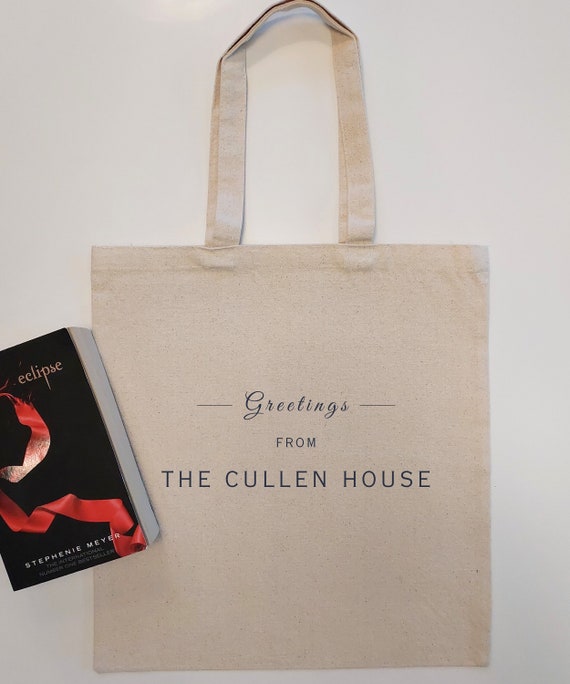 Twilight CULLEN HOUSE Tote Bag | Twilight Saga Merch | Edward Cullen Bella Swan Gift | Halloween Bag | Bookish Gift | Robert Pattinson Bag