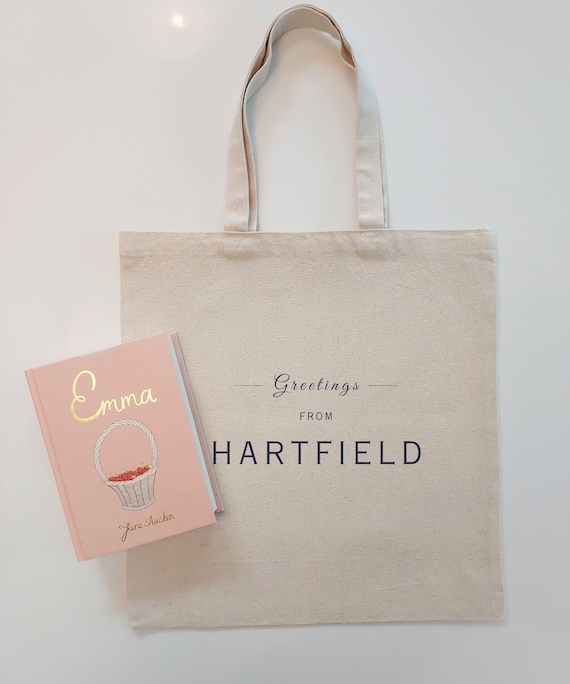 Jane Austen Emma HARTFIELD Tote Bag | Literary Gift for Bookworms | Ideal for Romance Readers | Regency Era Gift | Classic Lit Bookish Merch